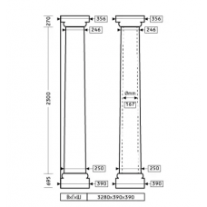 Колонна Европласт 1.30.105 Пенополиуретан 3262*391*391 мм
